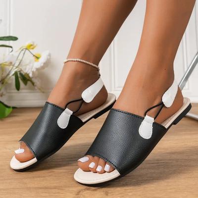 Damskor 2024 Mångsidig Mode Enfärgad Tryckt Damsandaler Sommar Casual Utomhus Damskor med Fiskmun Zapatos