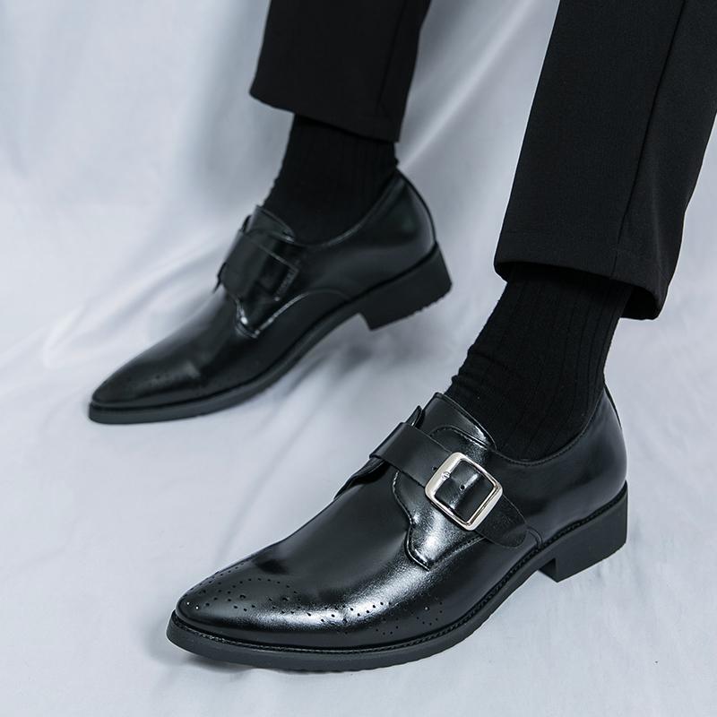 New Business Men's Leather Shoes Casual Gentleman British Style Party and Office Classic Adult Dress Work Shoes Plus Size 38-47