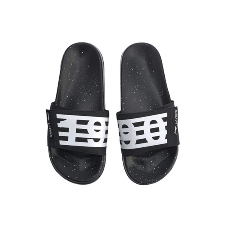 Disney x Li Ning Quiet Slide Slippers Men's Black AGAQ023-4