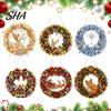 Weihnachtsbaum Hängedekoration 2 Stück Perlen Diamant Ornament Set, 2D Acryl Glitzer Feiertagsparty Ornamente mit Band, Festlicher Anhänger für Dekorationen