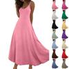 Summer Dresses For Women Dresses Long Flowy A Line Sleeveless Sundresses With Pockets