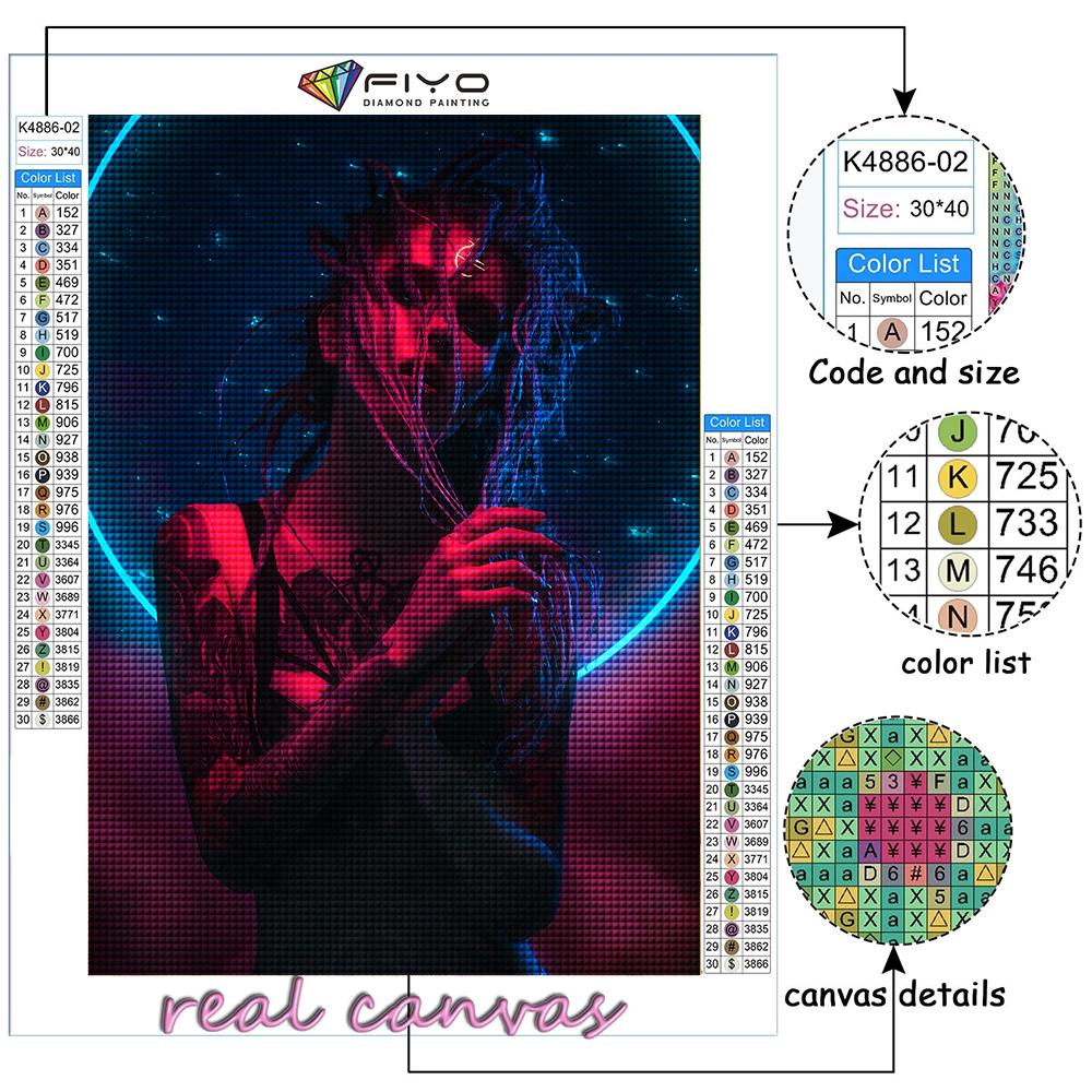 5D DIY Diamond Painting Cross Stitch Cyberpunk Sexy Art Diamond Embroidery Mosaic Wall Art Home Decoration