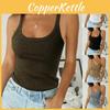 Women Ribbed Tank Top Sleeveless Cami Vest Premium Comfort Basic Blouse Casual Wear