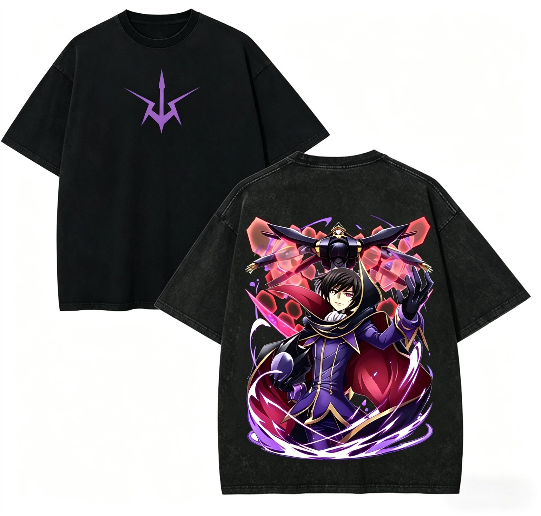 Japanese anime Code Geass Anime Lover Tshirt Year round personality Tshirt Unisex New Model Streetwear high quality gift 2XL