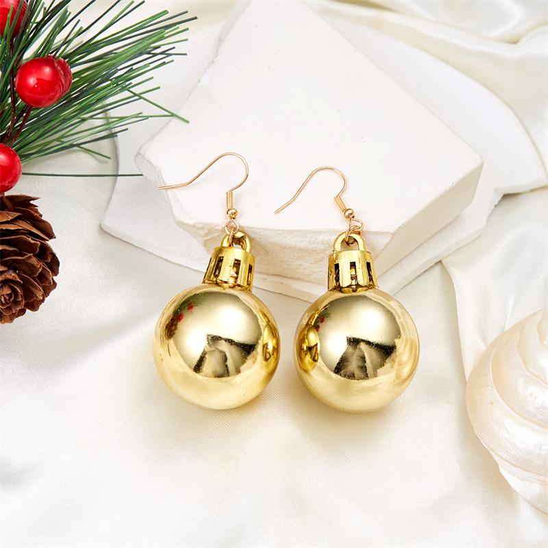 

Merry Christmas Colourful Sequin Ball Shaped Earrings for Women Green Red Women s Creative Earring Girl New Year Party Jewelry
