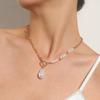 Europe, America, special-shaped simple water drop pearl pendant necklace women, personalized creative fashion trend accessories