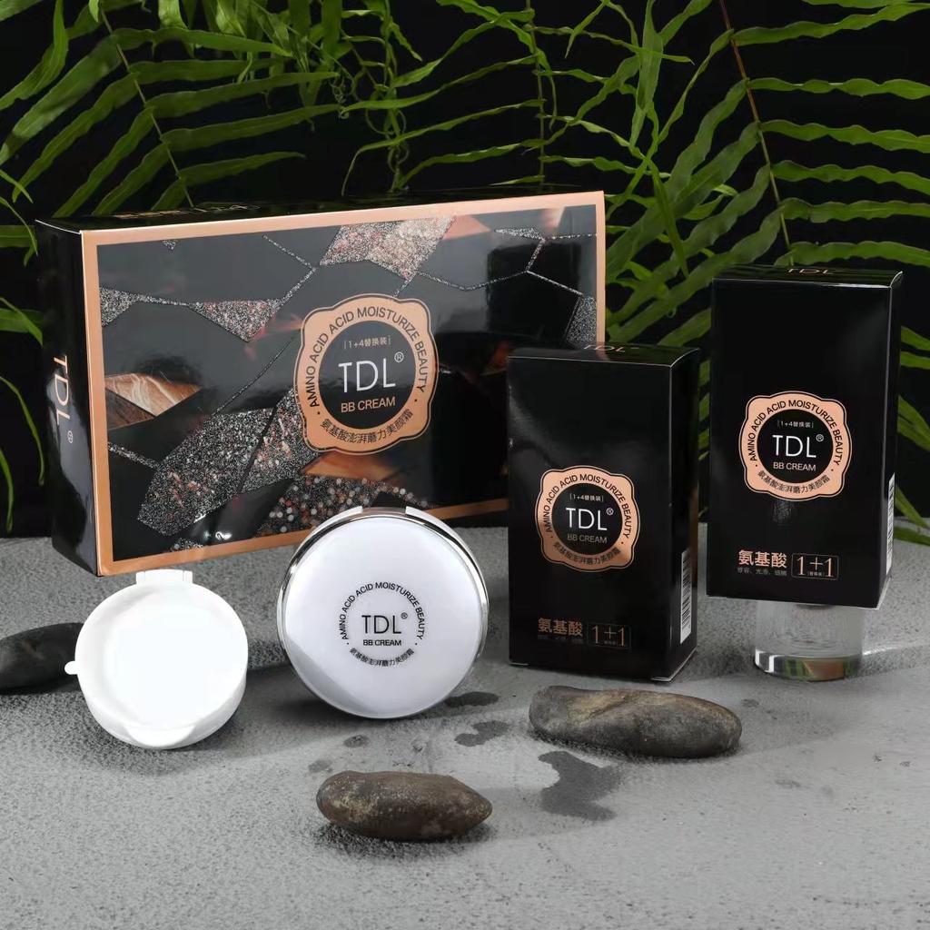 TDL Aminosyra Återfuktande Cushion BB Cream Långvarig Makeuptäckning, Återfuktande Soft Focus Foundation