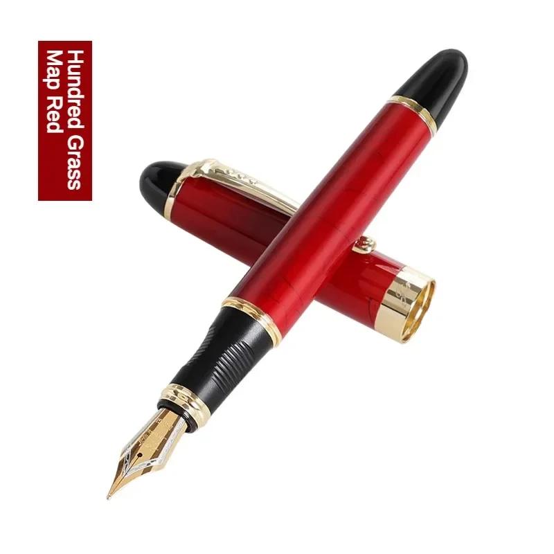 Jinhao X450 Fountain Pen Iraurita Nib Full Metal Golden Clip Luxury Pens Student Gift Stationery Office School Supplies