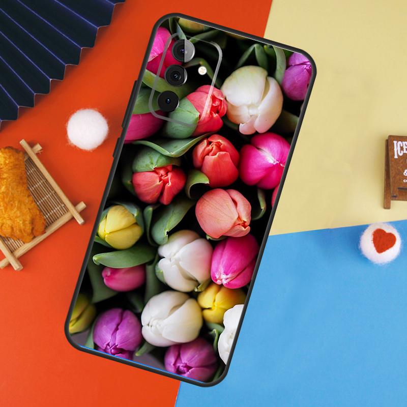 Tulip Flower Colorful For Samsung Galaxy A13 A23 A33 A53 A15 A25 A35 A55 A51 A71 A12 A32 A52 A14 A34 A54 Case