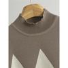 Women's Autumn/Winter Knitwear Set: Cross-Rhombus Half-High Collar Sweater with Wide-Leg Pants Fashion Two-Piece.