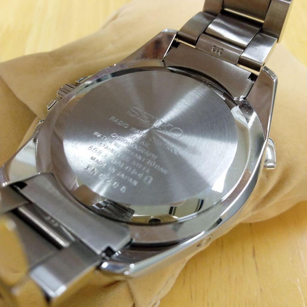 [USED] SEIKO BRIGHTZ Solar Radiowave Chronograph Black 8B82