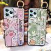 Ring Lanyard Phone Case For Blackview A95 Waterproof Silicone Anti-dust Wristband Cartoon Back Cover Durable Shockproof