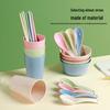 ZISIZ Wheat Straw PP Tableware Set