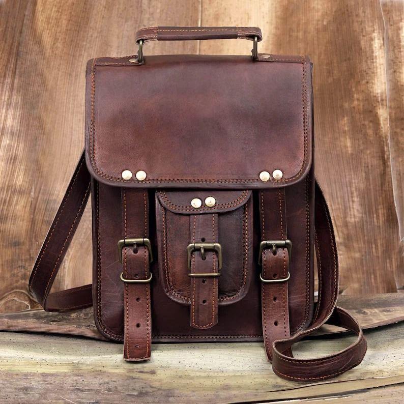 Bag Leather Messenger Genuine Shoulder Men's Crossbody Men Vintage Travel Real