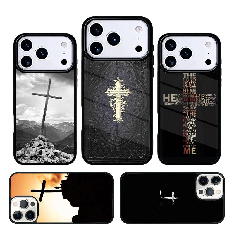 Cross on Bible Christian Catholic Phone Case Cover for IPhone 11 12 13 14 15 16e 17 Pro Max Coque for IPhone 17 Air