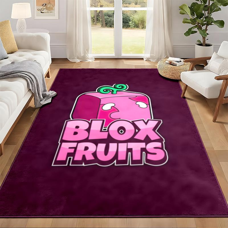 Blox Fruits Carpet Door Mat for Living Room or Bedroom Protective Mat Under Chair Office Decoration Christmas Gift Birthday Present