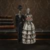 Skeleton Bride and Groom Figurine Resin Couples Skull Ornaments Wedding Couple Statue