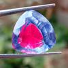 Beautiful Pitambari Sapphire Bi-Color Natural Trillion Cut 18+ Ct Gemstone