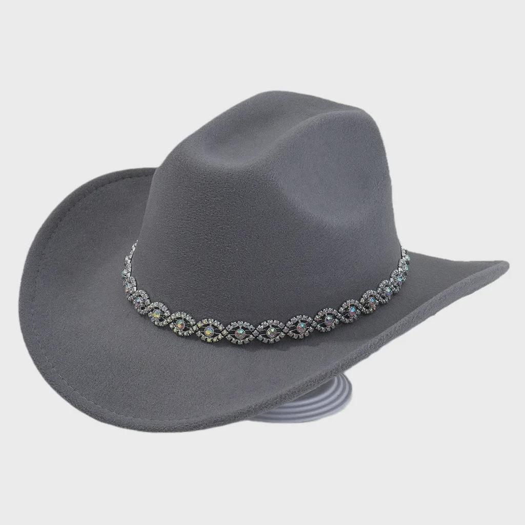 Women's Rhinestone Western Cowboy Hat - Bridal & Party Accessory