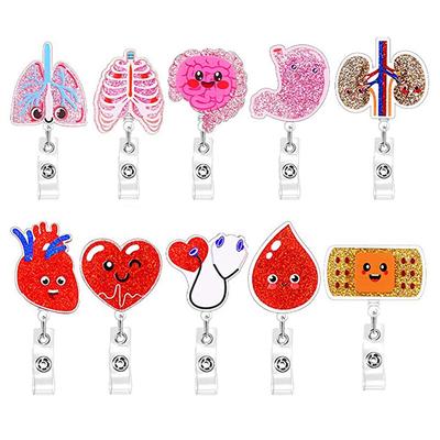 Hospital Retractable Badge Reel With Belt Clip Cute Nurse Doctor Name Tag Card Holder Accessories Office Supply Clip Staff Card