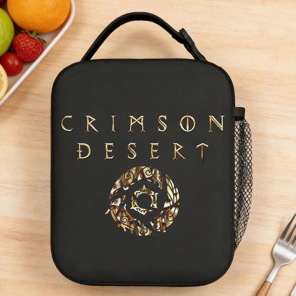 Crimson Desert Open World Games Lunch Bag For Child Print Lunch Box Aesthetic Picnic Cooler Bag Portable Thermal Lunch Bags