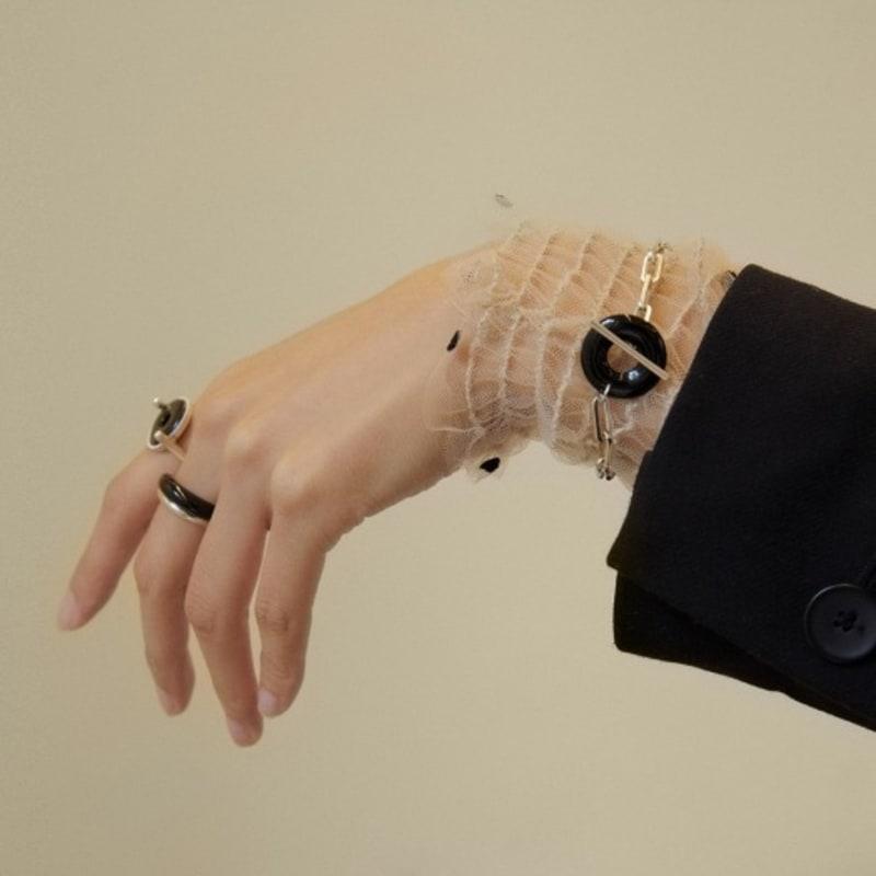 

Jubiler Onyx donut bracelet gold