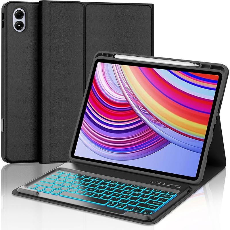

Redmi Pad Pro 12.1 Case: Backlit Bluetooth Keyboard with Pen Slot for Xiaomi PocoPad For Redmi Pad Pro 12.1-inch