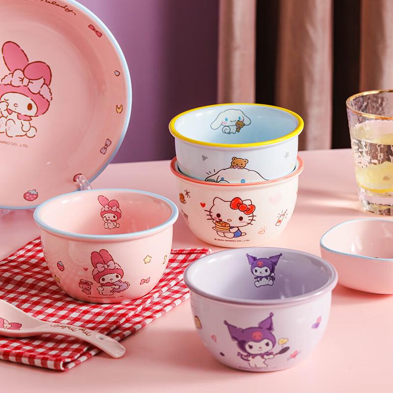 Kuromi Cartoon Ceramic Rice Bowl