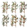 6FT Artificial Rose Vine Garland Fake Hanging Rose Ivy Plants Bendable Floral Garland Decoration for Wedding Home Party Garden Room Wall Decor