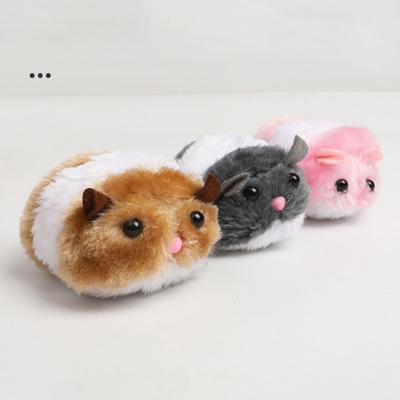 Yousheng Cats Pull String Mouse Interactive Cat Toy Movable Vibrating Mouse Fluffy Plush Mice Toy for Cats Kitten Pets Indoor Exercise Entertainment