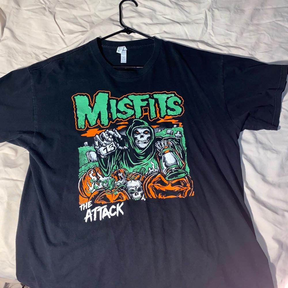 Rare Misfits T-Shirt Punk Band Graphic Tee Skull Logo Vintage Black XXXL