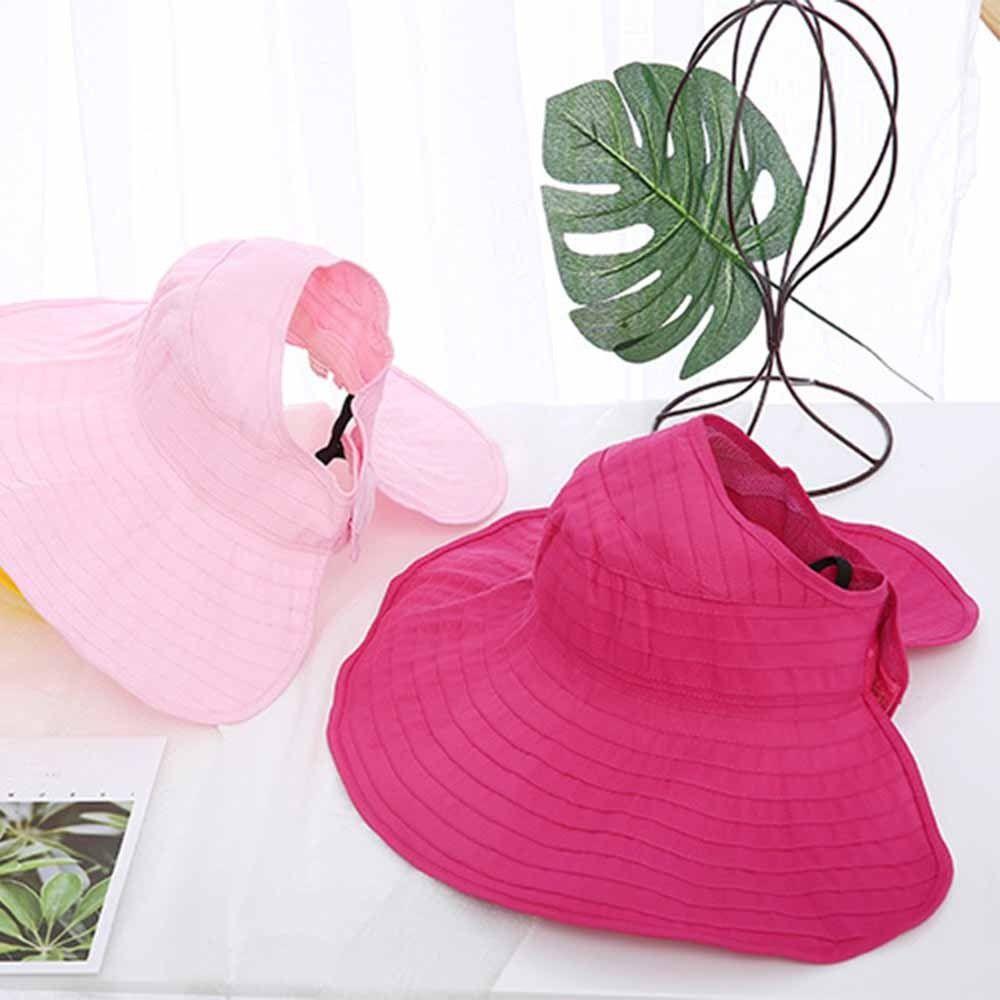 Adjustable Outdoor Beach Cap Wide Brim Summer Beach Hat Sun Protection Hat Beach Wear
