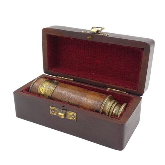 Deko-Teleskop faltbar mit Holzbox 30,5 cm