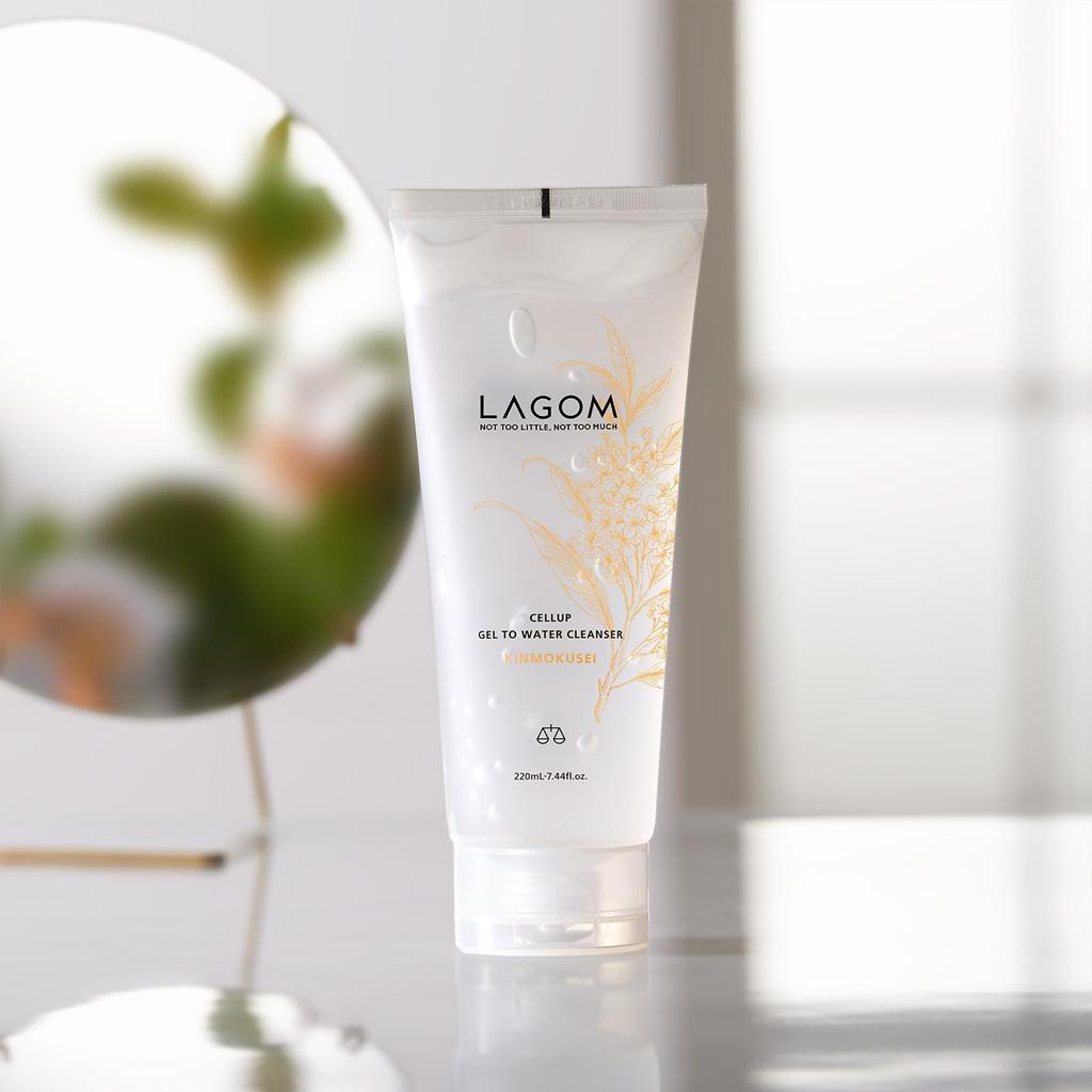LAGOM Osmanthus Morning Facial Authentic Japanese Product Gel-to-Water Cleanser, Scent, Cleanser, 220mL,