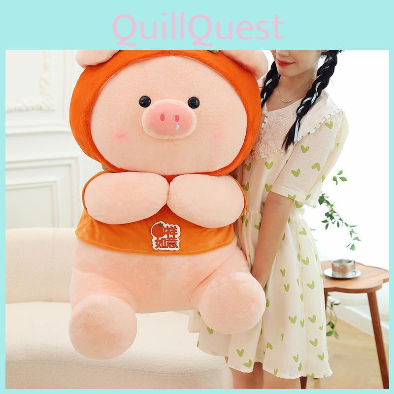 Good Pig Persimmon Cartoon Realistic Plush Toy Animal Doll Soothing Gift Sleep