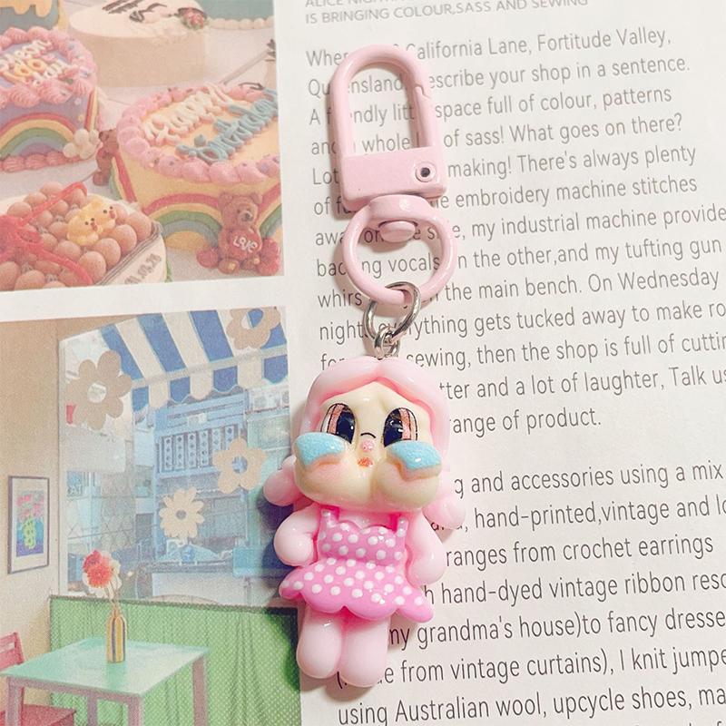 

Милый брелок с плачущей девочкой, мультяшное украшение для рюкзака, брелок для ключей для студенток, ювелирное украшение, подарок