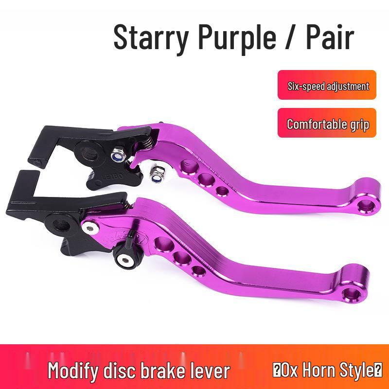 Adjustable Bull Horn Brake Levers for Little Monkey M3 Motorcycle - Front & Rear Disc Brake Modification