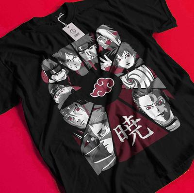 Akatsuki Tshirt Itachi T-Shirt Pain Shirt Madara Kisame Obito Naruto Nagato Tee BB1552
