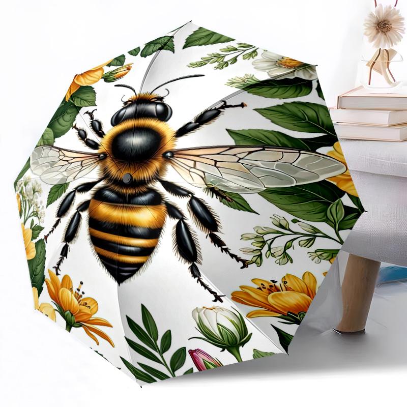 Ombrello Automatico Majesty dell'Ape Dorata Compatto e Resistente Design a 8 Stecche Design Compatto Perfetto per Avventure all'Aperto Ombrello Elegante