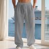 Loose-fit Men's Casual Homewear Linen Simple Light Luxury Sports Trousers