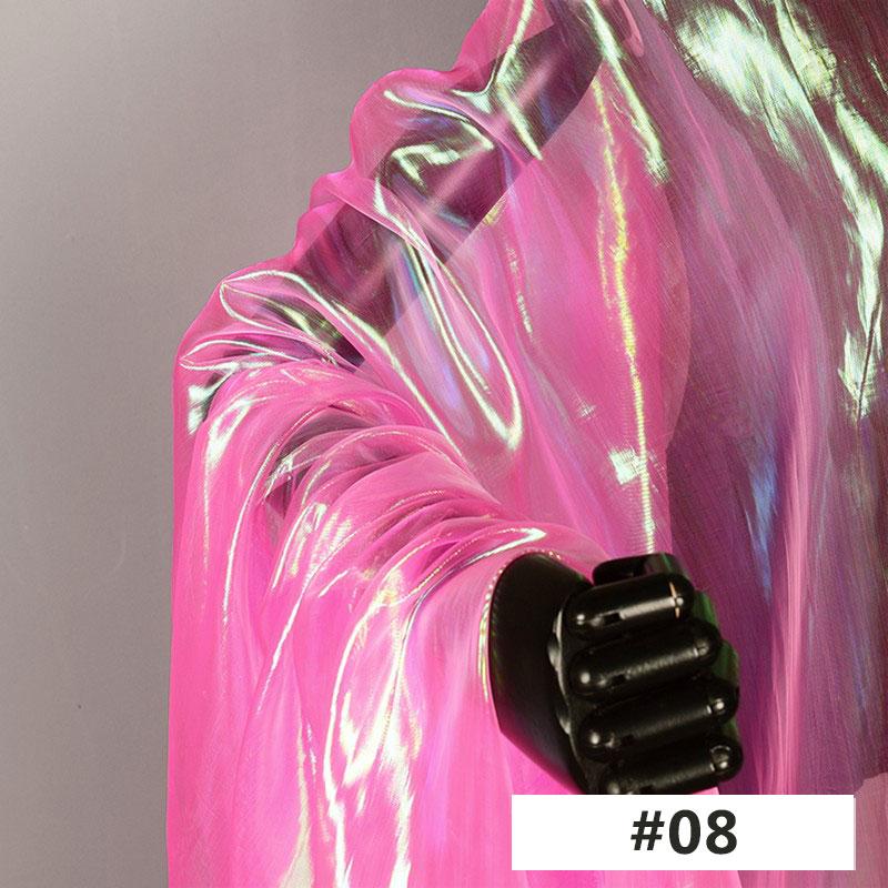 Laser Farbverlauf Organza Stoff Kleid DIY Handgemachtes Kleidungsstück Stoff Weiches Garn Bühnenhintergrund Dünner Stoff Nähen Farbverlauf Tüllstoff