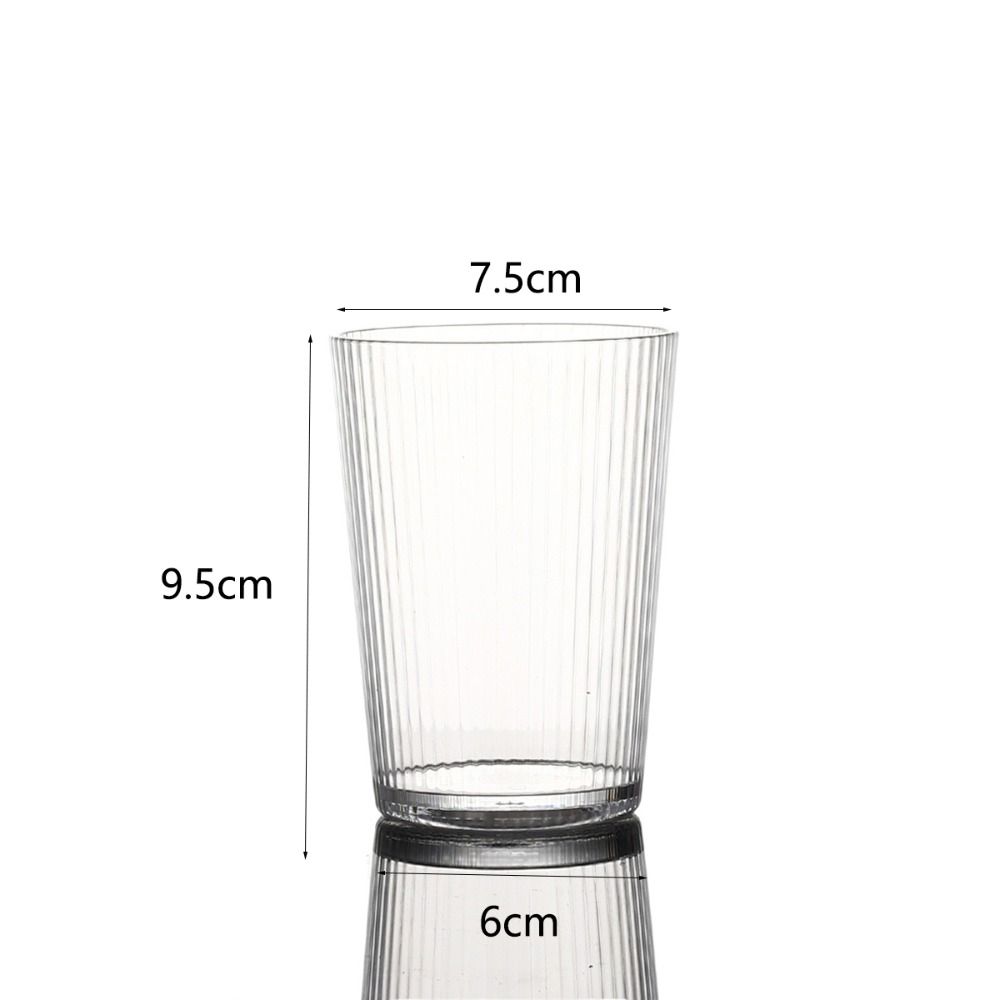 Acrylic Whisky Cup 250ml Juice Cup Household Striped Glasses  Restaurant