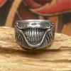 Vintage Lustiges Handgeschnitztes Clown-Lächeln Offener Ring Für Damen Herren Hip-Hop Vintage Künstlerisch Nische High-End Schmuck Geschenke