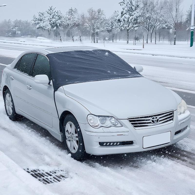Car Windshield Snow Cover With Thick Waterproof Fabric Side Mirror Covers For Winter Frost Ice Protection