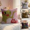 Funny Animal Friends Gift Design Cushion Cover Silky Short Plush Invisible Zipper Dustproof Sofa Pillow Case For Home Decor