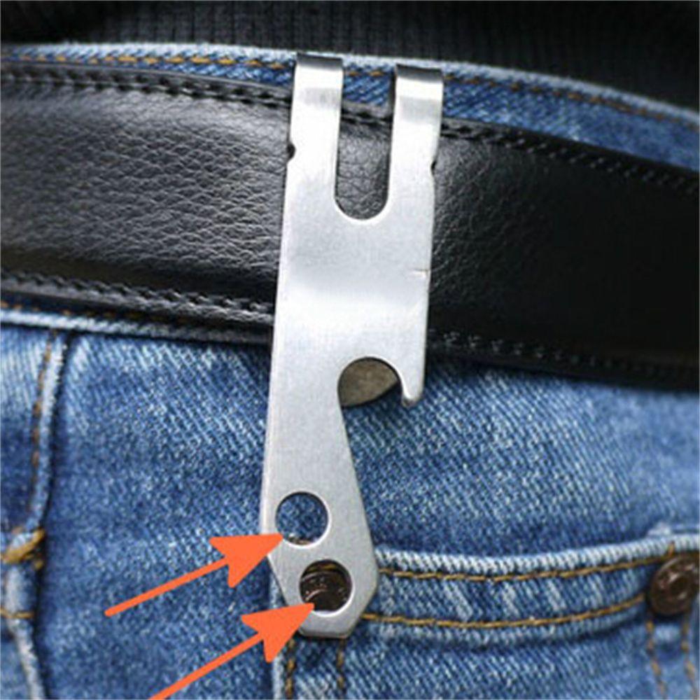 Clip Waist Clip Stainless Steel Ticket Holder Bill Clip Money Clips Hanging Keyhchains Cash Holder
