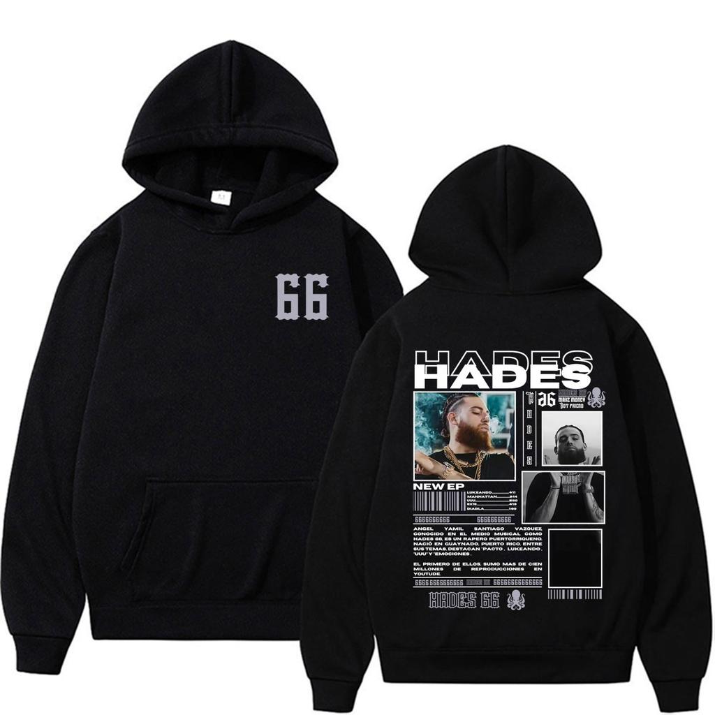 Rapper Hades 66 Make Money Not Friends Album Tour Hoodies Men's Women Fashion Hip Hop Street Sweatshirts Fleece Oversized Hoodie