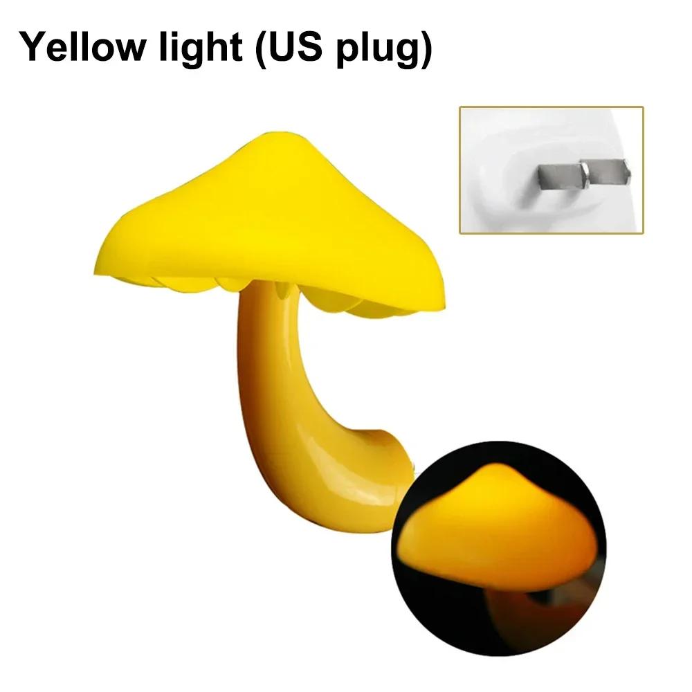 Pilz LED Nachtlichter Form Automatischer Sensor Schlafzimmerdeko US Stecker Wandlampen für Kinder Kinderzimmer Nachttisch Mini Lampe