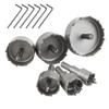 Ouvre-trou en carbure cémenté TCT, ensemble de 6 pièces, ouvre-trou en acier inoxydable de 22 à 65mm