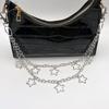 Fashion Pants Chain with Star Pendant Jeans Chain Streetwear Waist Chain Y2K Bag Chain Hiphop Chain Waist Decoration